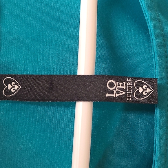 Love Culture Teal Green Shift Dress size Small - Picture 8 of 8